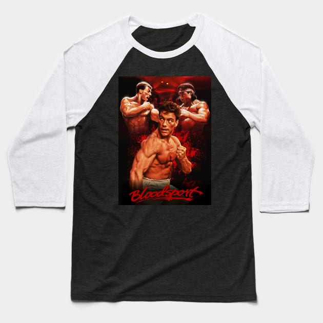 Bloodsport Baseball T-Shirt by Fantasy Brush Designs